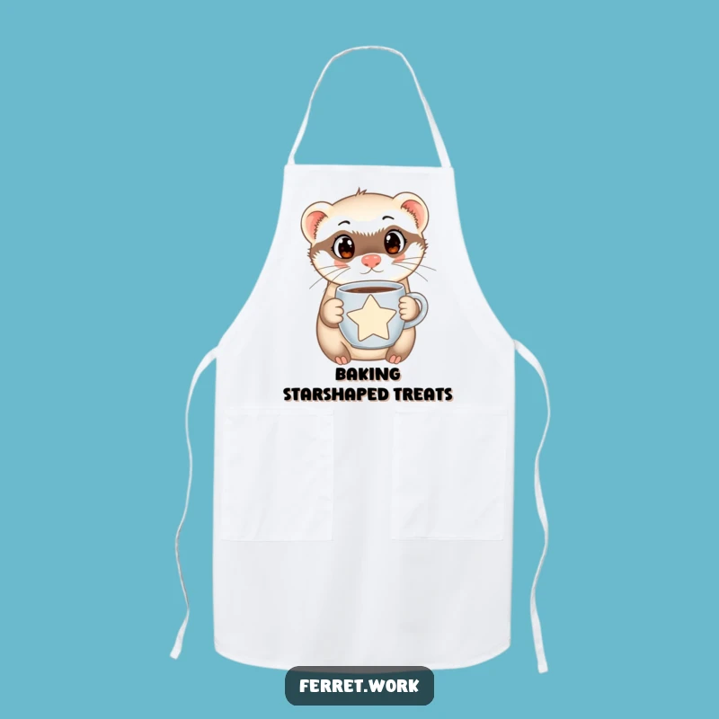Funny Ferret Apron: Star Coffee Mug for Kitchen Fun Gift