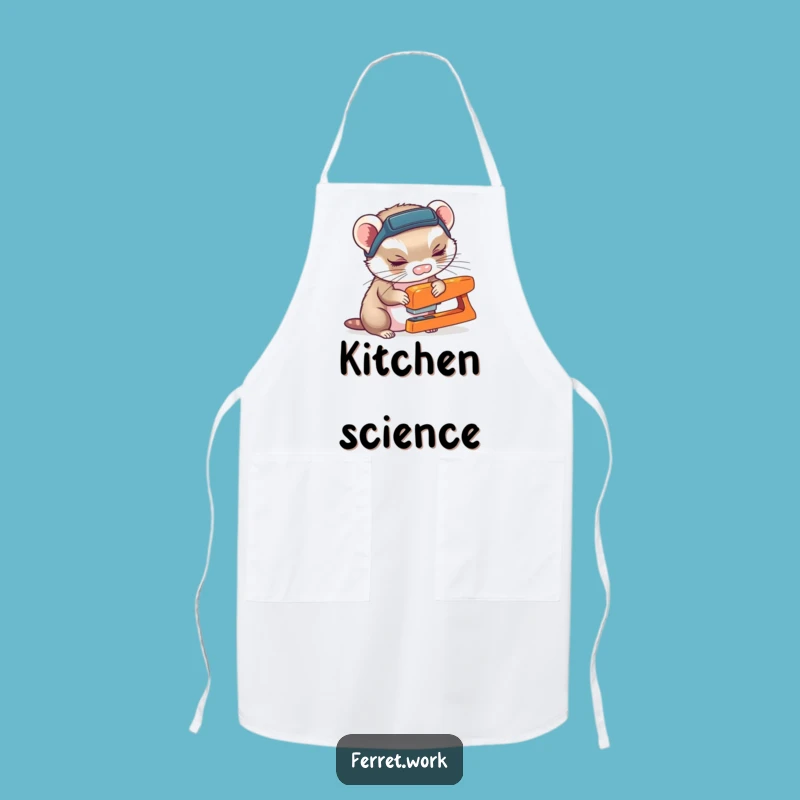 Funny Ferret Headlamp Apron - Curious Investigator Chef Wear Gift