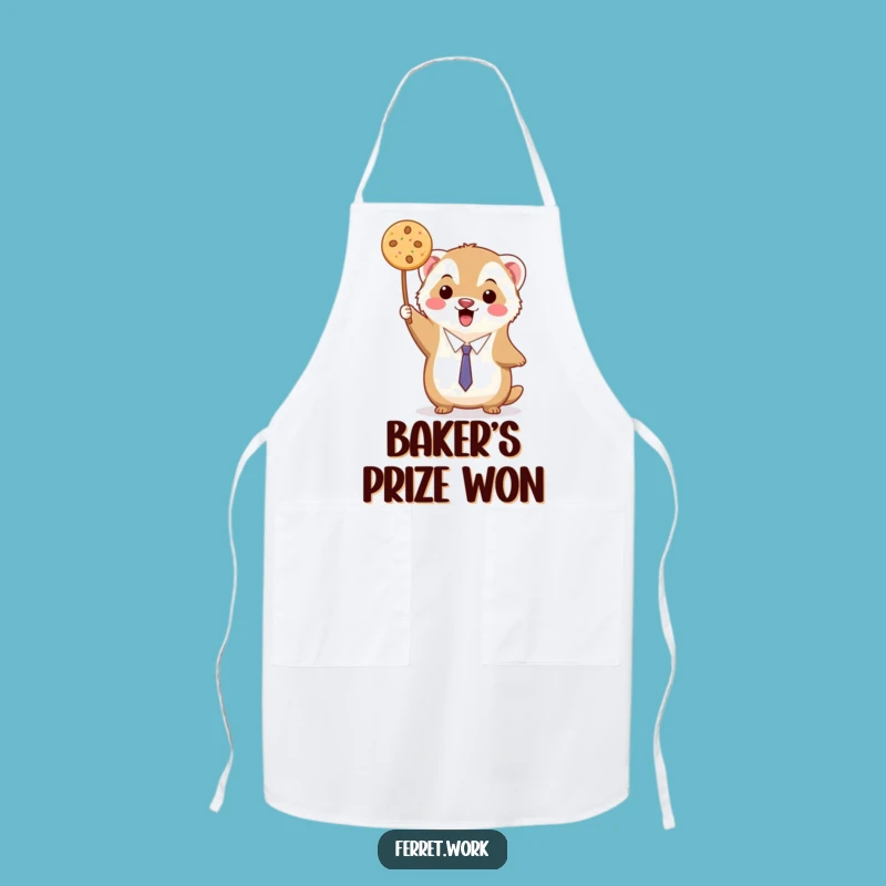 Funny Kawaii Ferret Chef Apron - Cookie Victory Humor Gift