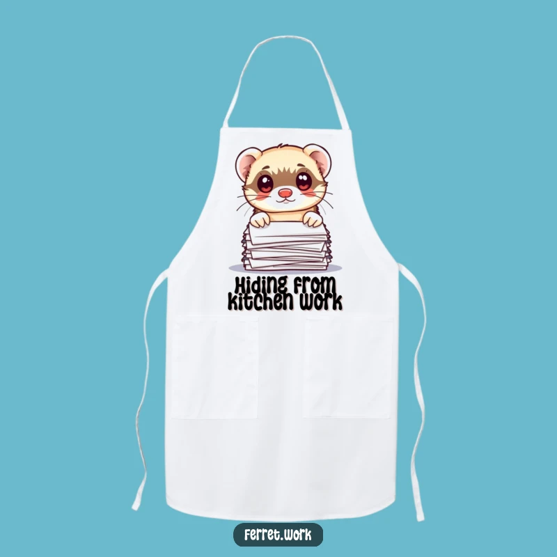 Funny Office Ferret Apron: Cook Up Some Office Laughs