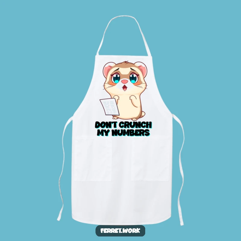 Funny Spreadsheet Apron: Shocked Ferret Kitchen Humor for Cooks