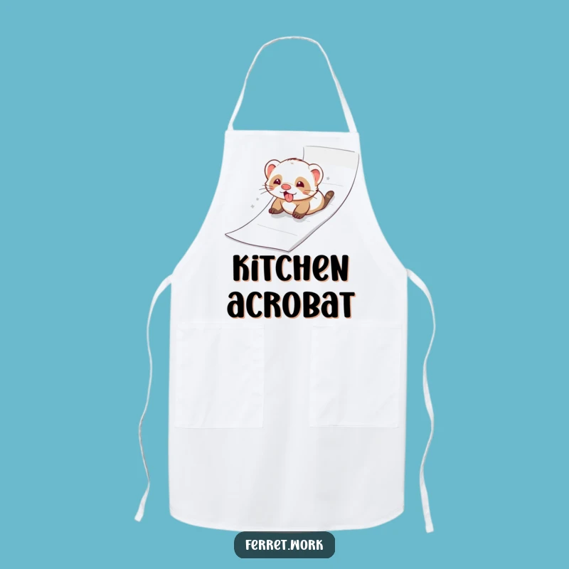 Funny Ferret Paper Slide Apron - Joyful Kitchen Play Chef Wear Gift