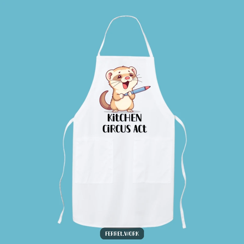 Funny Busy Ferret Chef Apron - Hilarious Kitchen Companion Gift