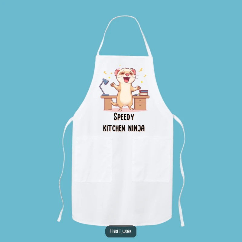 Funny Zoomie Ferret Apron: Cook with High-Energy Celebration Style