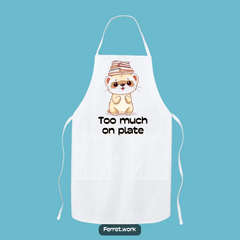 Funny Ferret Paper Stack Apron - Office Warrior Kitchen Gear