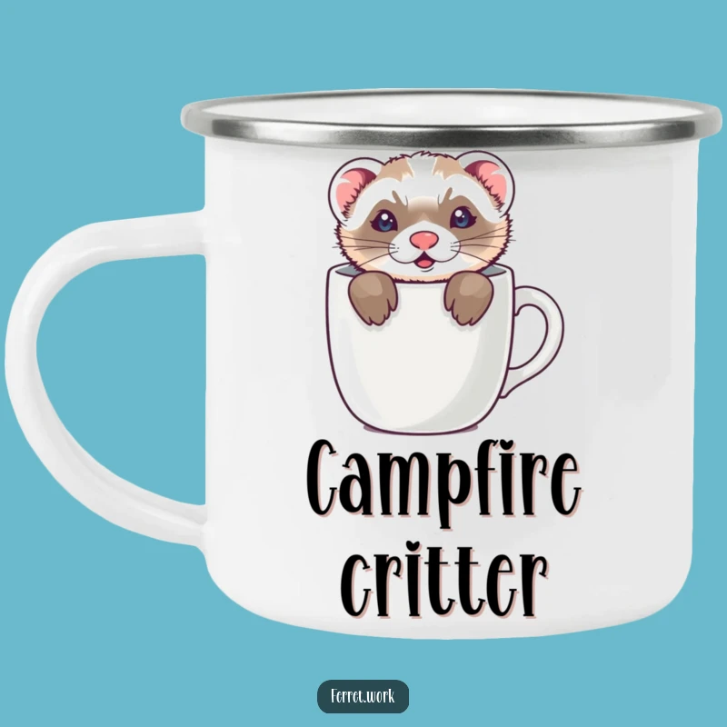 Funny Ferret Camping Mug: Coffee Mug Hideout