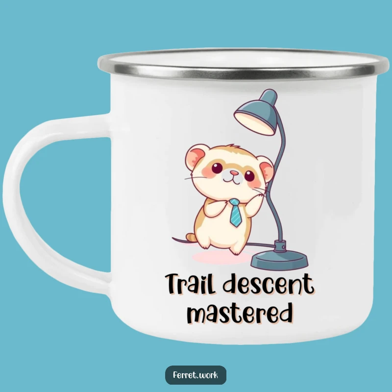 Rugged Funny Kawaii Ferret Tie Sliding Mug - Outdoor Adventure Gift