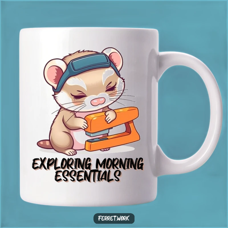 Funny Ferret Detective Mug - Curious Stapler Sniffer Gift