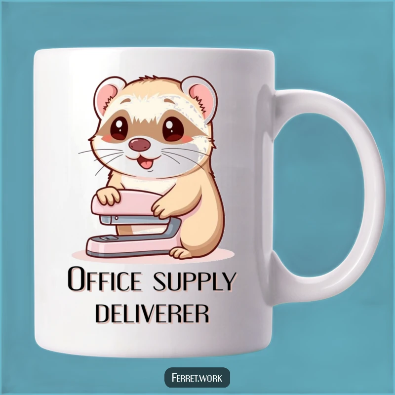 Funny Ferret Stapler Nod Mug: The Perfect Hilarious Gift for Office Colleagues