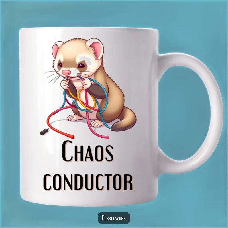 Funny Ferret Wire Tangle Mug - Your Perfect Chaotic Funny Gift
