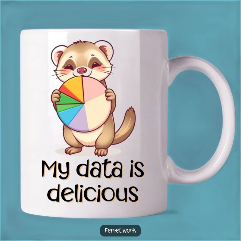 Funny Pie Chart Ferret Mug: The Perfect Gift for Data-Loving Comedians