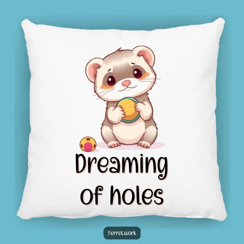 Funny Ferret Pillow: Cozy Hole Punch Nest