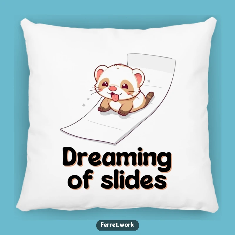 Funny Ferret Paper Slide Pillow - Cozy Playtime Decor Gift