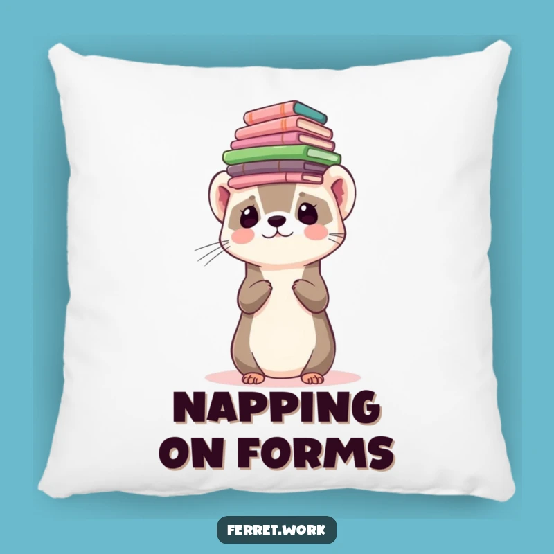 Funny Ferret Forms Balancing Pillow: Comfy Overload for a Hilarious Cozy Space