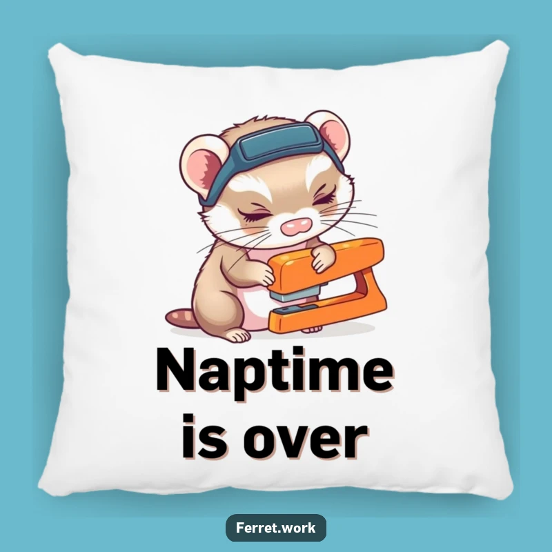 Funny Ferret Headlamp Pillow - Cozy Investigator Decor Gift