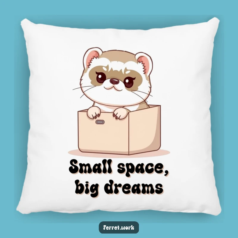 Funny Ferret Inbox Pillow - Comfy & Hilarious Couch Accent Gift