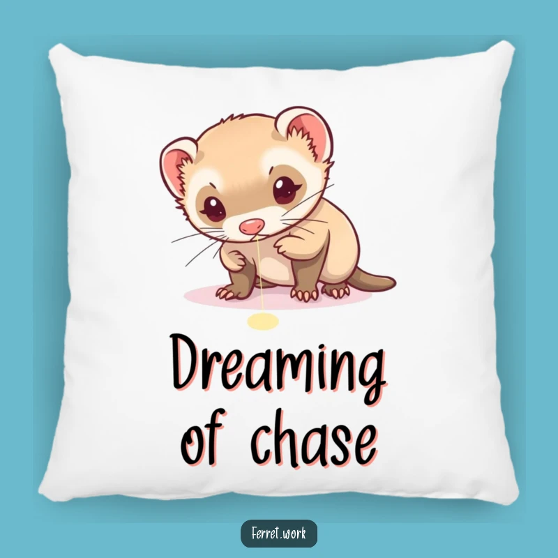 Funny Ferret Laser Pillow: Intense focus, a comfy and hilarious gift.