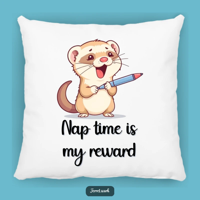 Funny Juggling Ferret Pillow - Comfy and Hilarious Home Decor