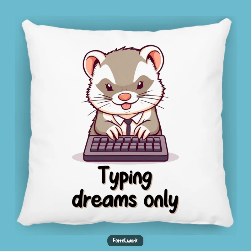 Funny Office Ferret Pillow: Cozy Comfort with Productive Humor