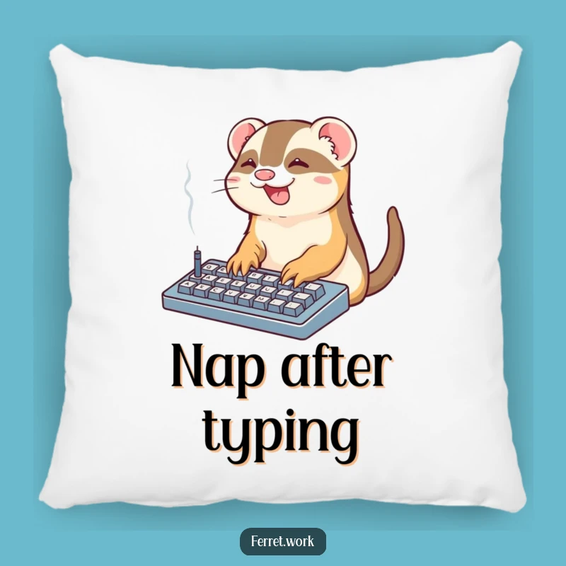 Funny Office Ferret Keyboard Pillow: Smoking Comfort Perfect Funny Gift