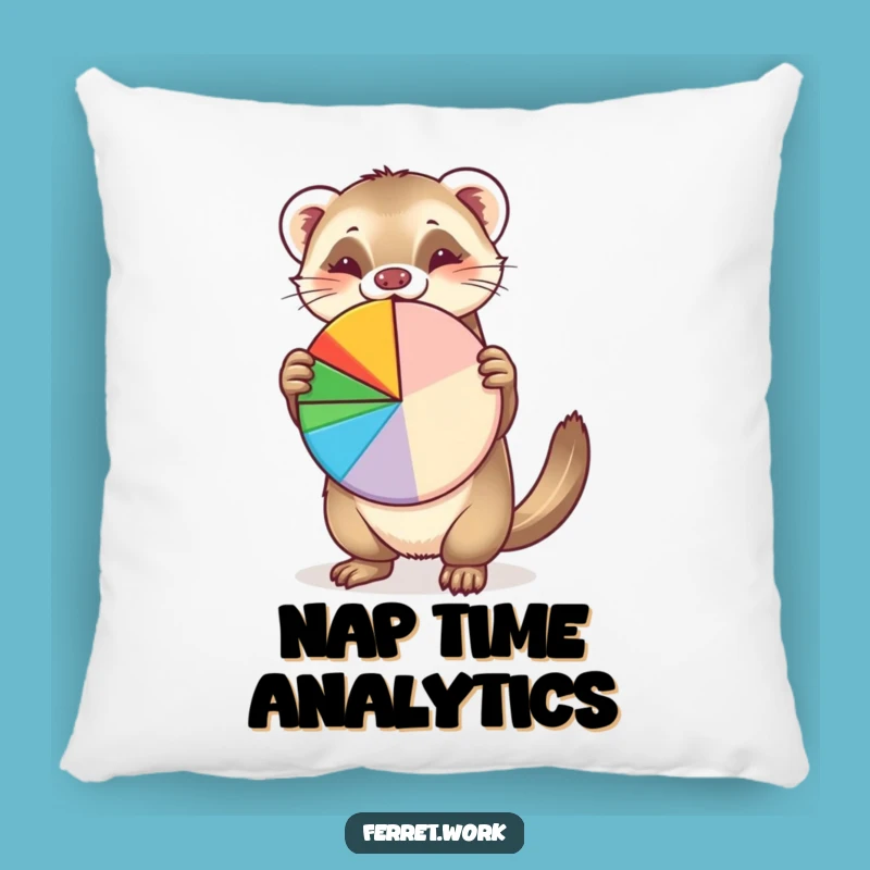 Funny Pie Chart Ferret Pillow: Add Comedic Flair to Your Cozy Space