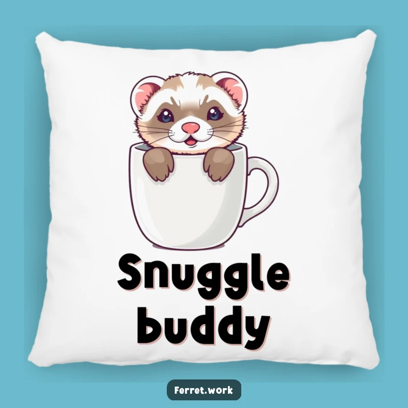 Funny Ferret Pillow: Cozy Coffee Mug Hideaway