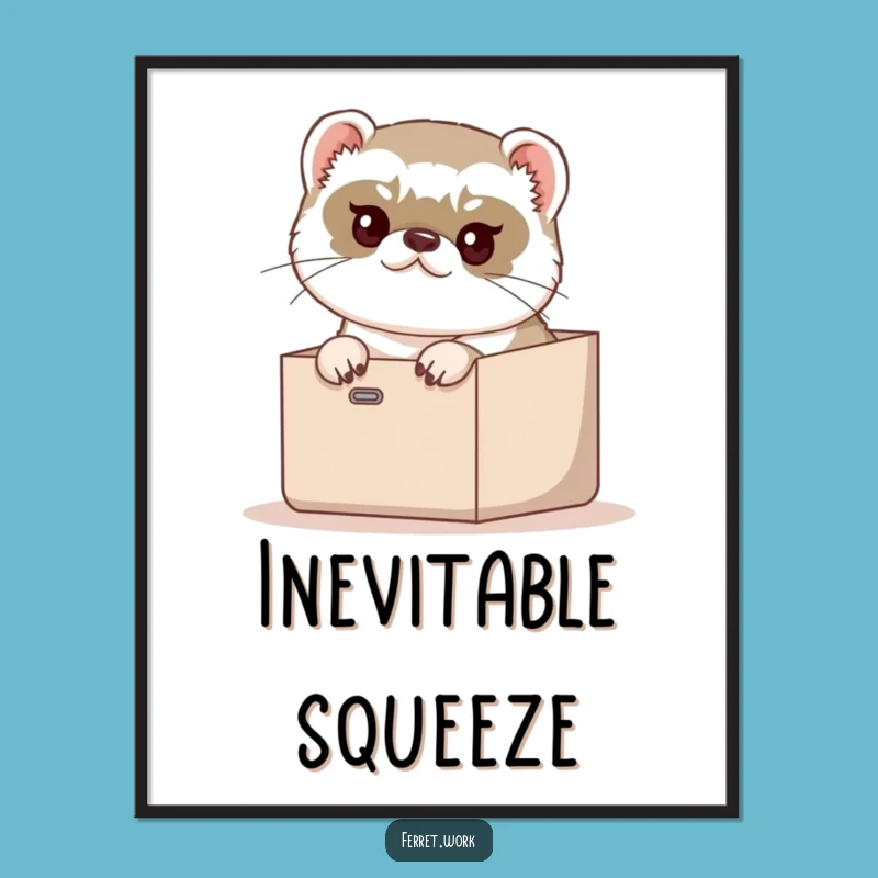 Funny Ferret Inbox Digital Art - Instant Hilarious Download & Gift