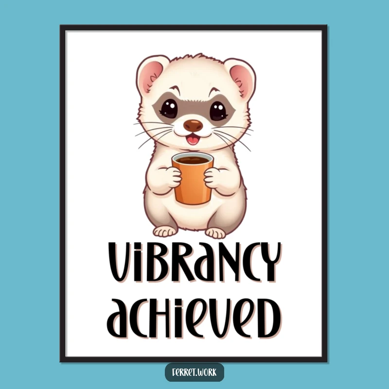 Funny Ferret Digital Art - Instant Energetic Download Gift
