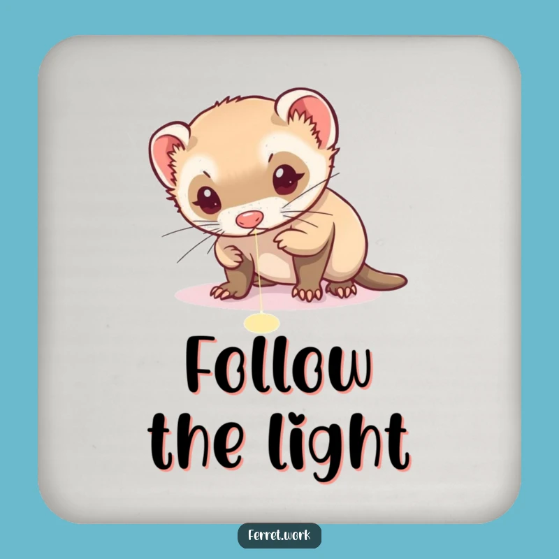 Funny Ferret Laser Coasters: Intense focus, protecting surfaces with humor.