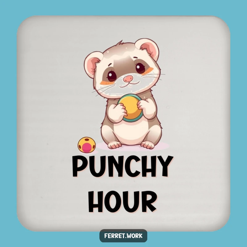 Funny Ferret Coaster: Hole Punch Toy