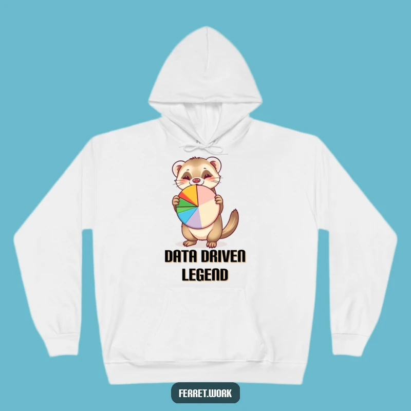 Funny Pie Chart Ferret Hoodie: Cozy Up with Comedic Data Presentation
