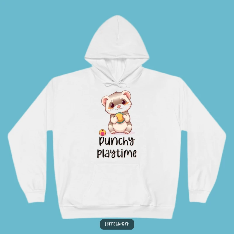Funny Ferret Hoodie: Cozy Hole Punch Fun
