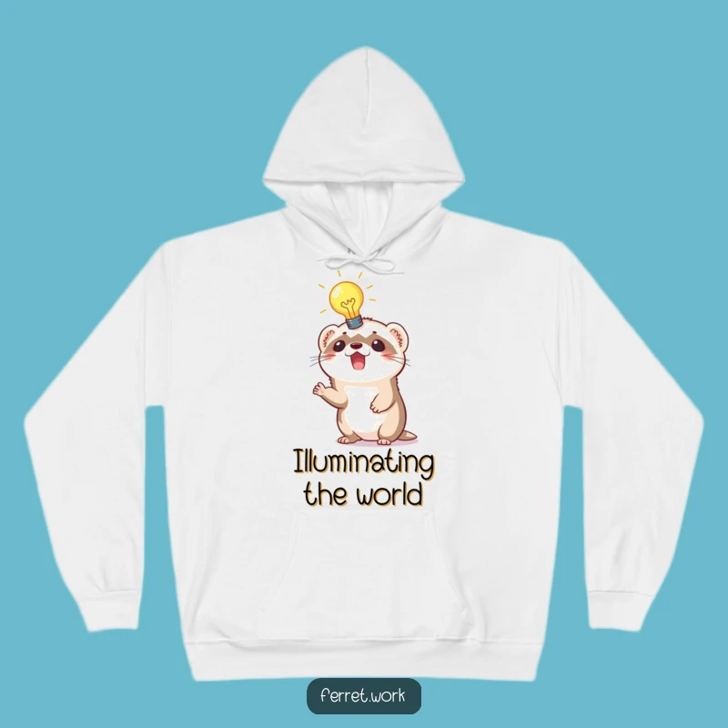 Funny Ferret Idea Hoodie: Lightbulb moment, a cozy and hilarious gift.
