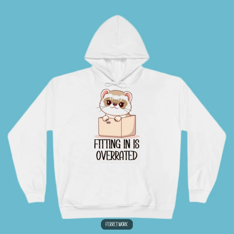 Funny Ferret Inbox Cozy Hoodie - Warm & Hilarious Winter Gift