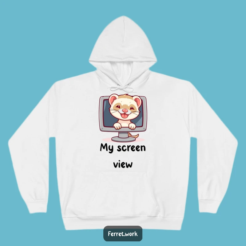 Funny Ferret Tech Grin Hoodie: Cozy and Hilarious Sweatshirt for Techies