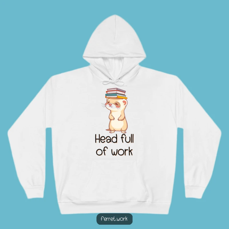 Funny Ferret Files Hoodie: Cozy Office Chaos Pet Gift