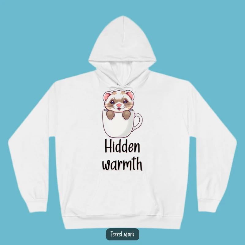Funny Ferret Hoodie: Cozy Coffee Mug Den