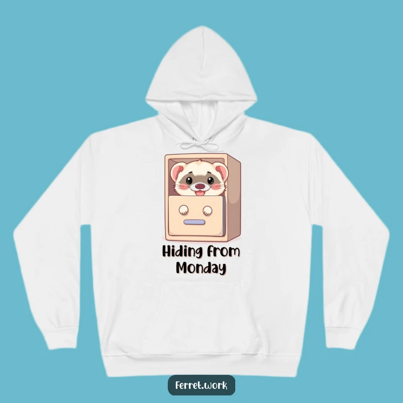 Funny Filing Cabinet Ferret Hoodie: Stay Cozy with a Hint of Mischief