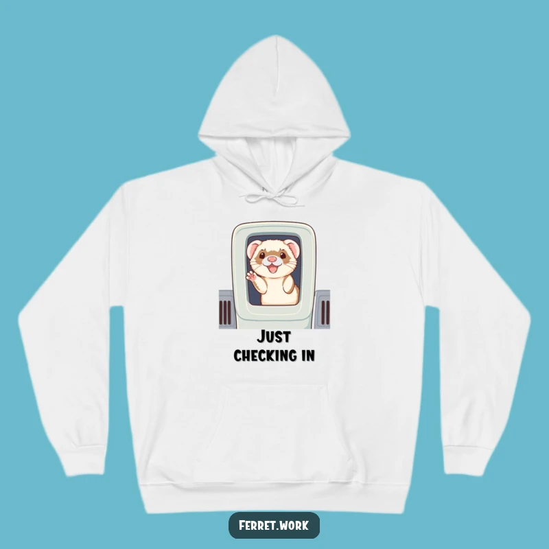 Funny Ferret Cubicle Hug Hoodie - Cozy and Welcoming Office Style