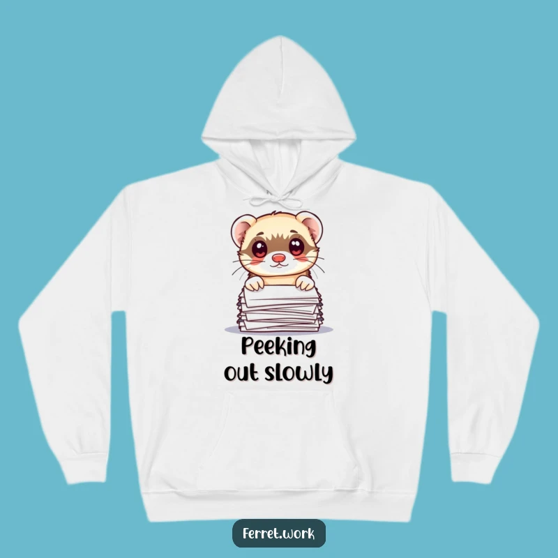 Cozy Funny Office Ferret Hoodie: Stay Warm & Amused at Work
