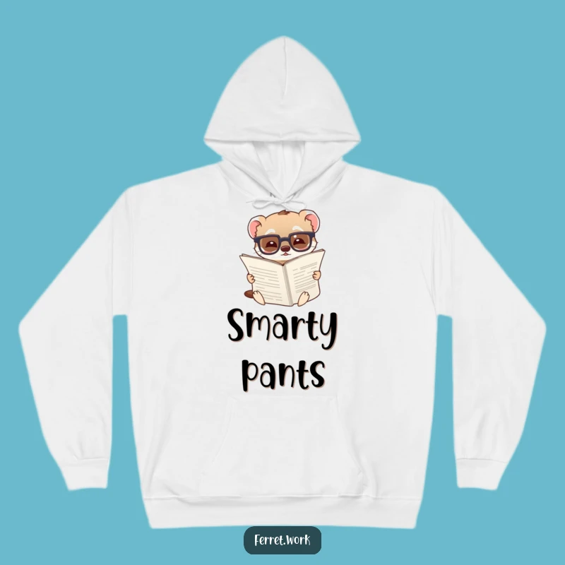Funny Ferret Hoodie: Cozy Scholar Reading