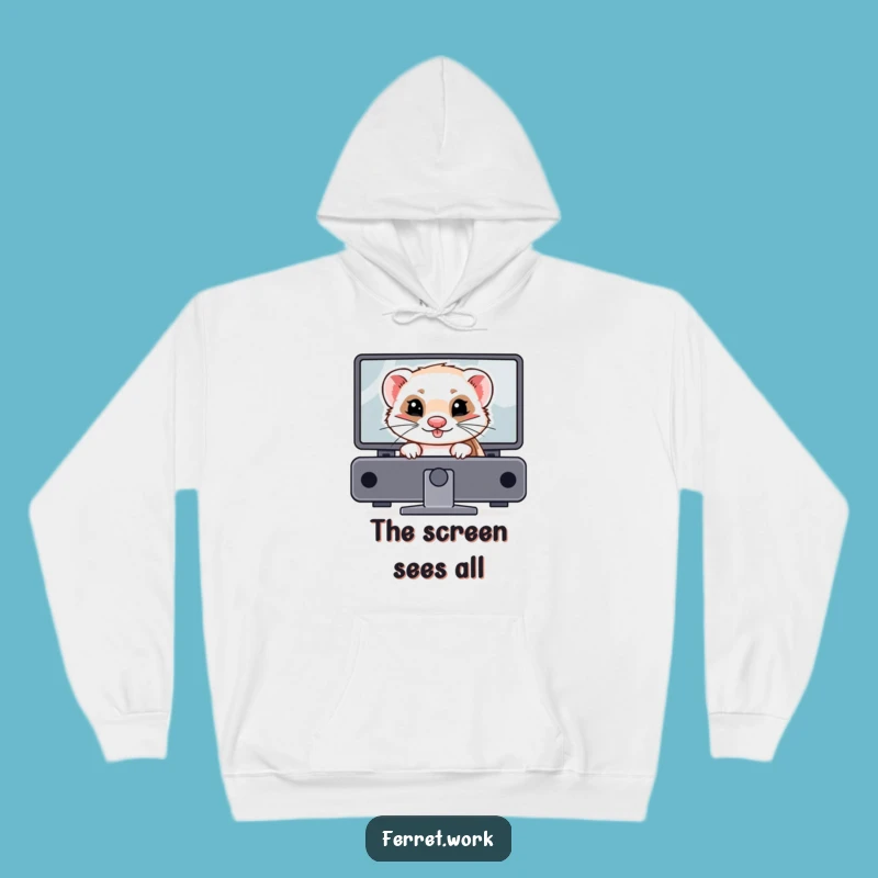 Funny Mischievous Ferret Hoodie: Cozy Hidden Prankster Pet Gift