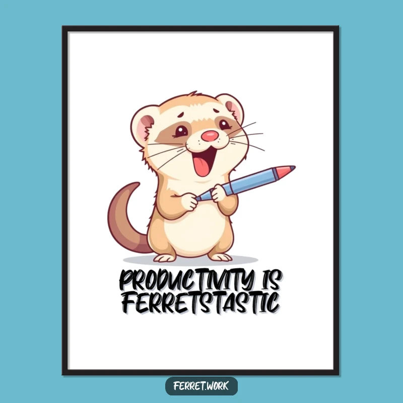 Free Printable Wall Art: Juggling Ferret Office Humor Downloadable Decor