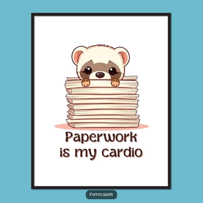 Free Printable Wall Art: Paperwork Ferret - Whimsical Downloadable Decor