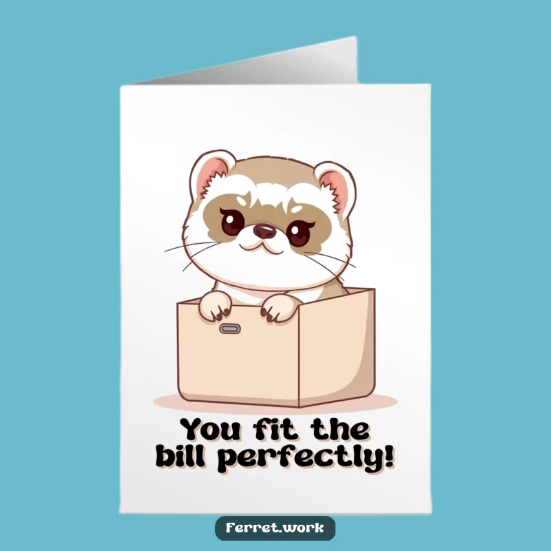 Free Printable Congrats Card: Hilarious Ferret Inbox Struggle Funny Downloadable Greeting