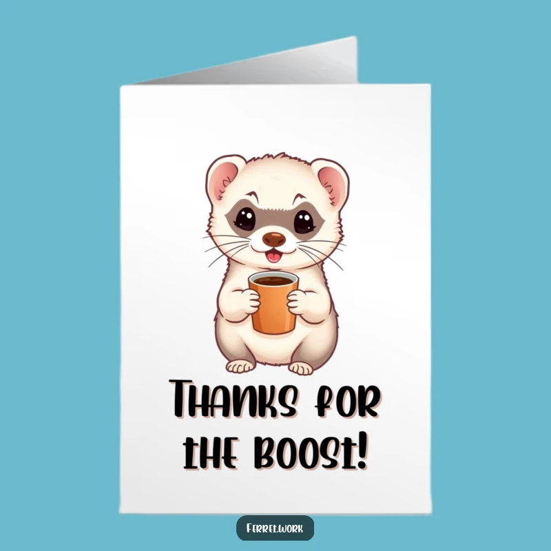 Free Printable Ferret Coffee Card: Espresso-ly Thank You for Everything