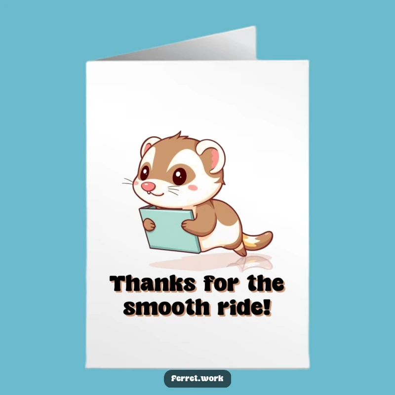 Free Printable Thank You Card: Office Ferret Slide, Funny Gratitude Gift