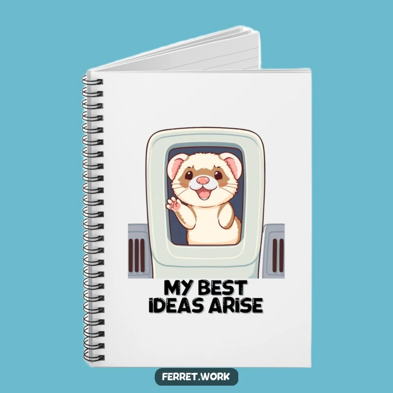 Funny Ferret Cubicle Wave Notebook - For Your Friendly Notes