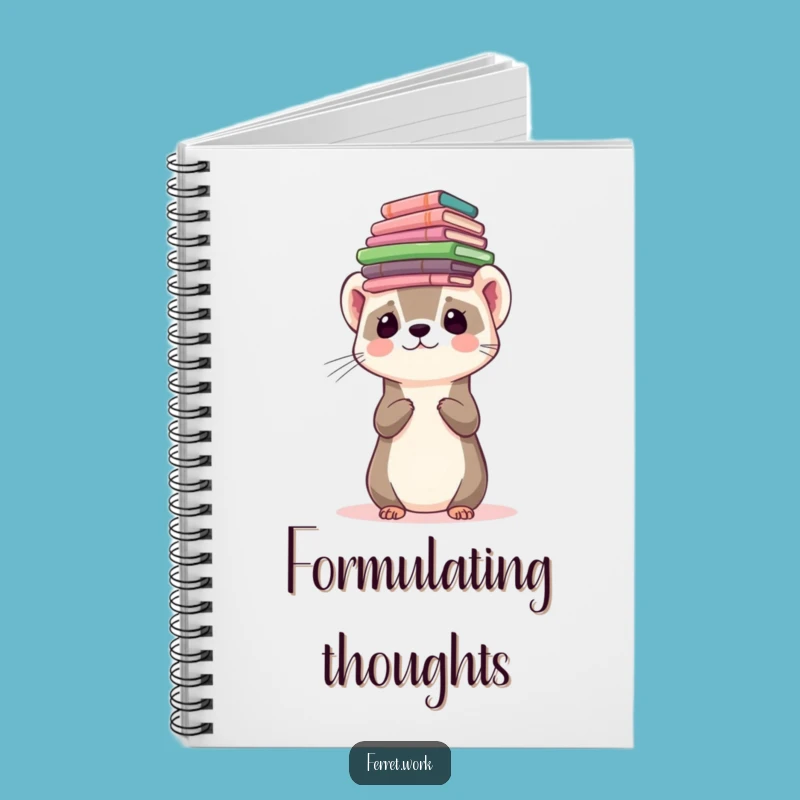 Funny Ferret Forms Balancing Notebook: Overwhelmed Journal for Hilarious Ideas and Tasks