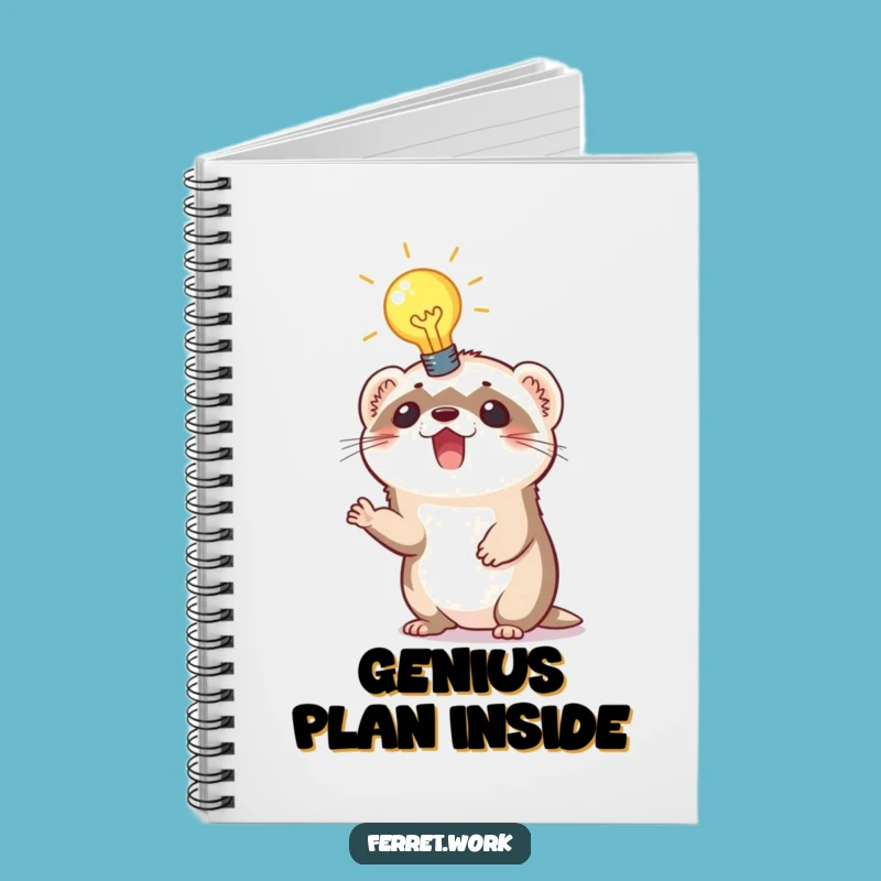 Funny Ferret Idea Notebook: Lightbulb moment, a hilarious journal gift.